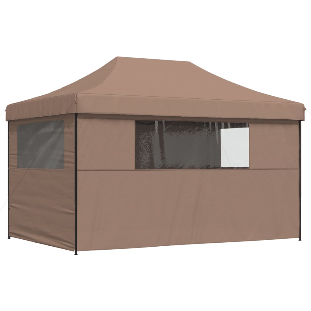 Tendone per Feste Pieghevole Pop-Up con 4 Pareti Marrone | homemem39