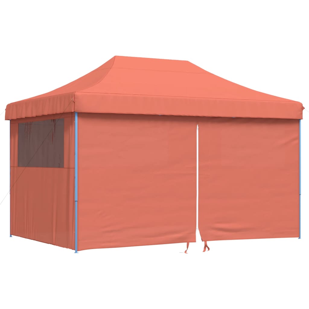 Tendone per Feste Pieghevole Pop-Up con 4 Pareti Terracotta - homemem39
