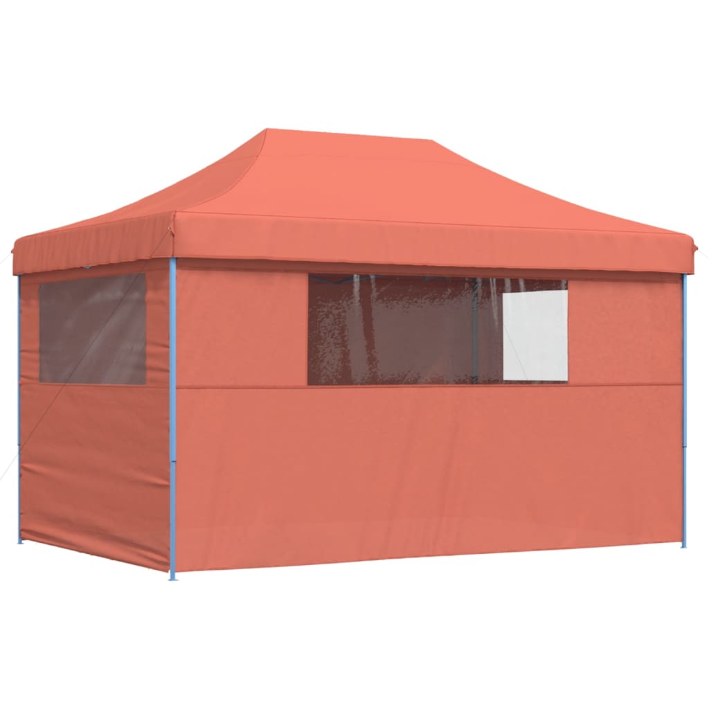 Tendone per Feste Pieghevole Pop-Up con 4 Pareti Terracotta - homemem39