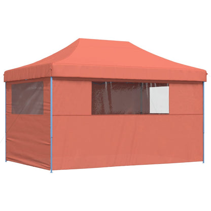 Tendone per Feste Pieghevole Pop-Up con 4 Pareti Terracotta - homemem39
