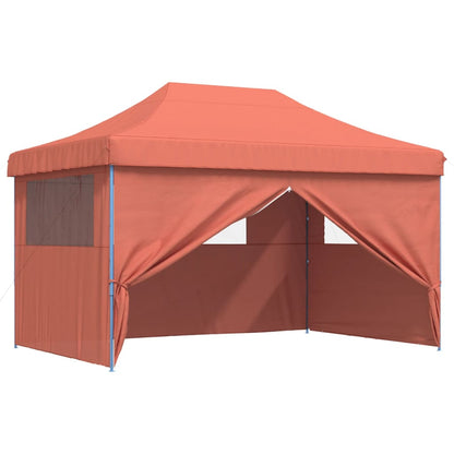 Tendone per Feste Pieghevole Pop-Up con 4 Pareti Terracotta - homemem39