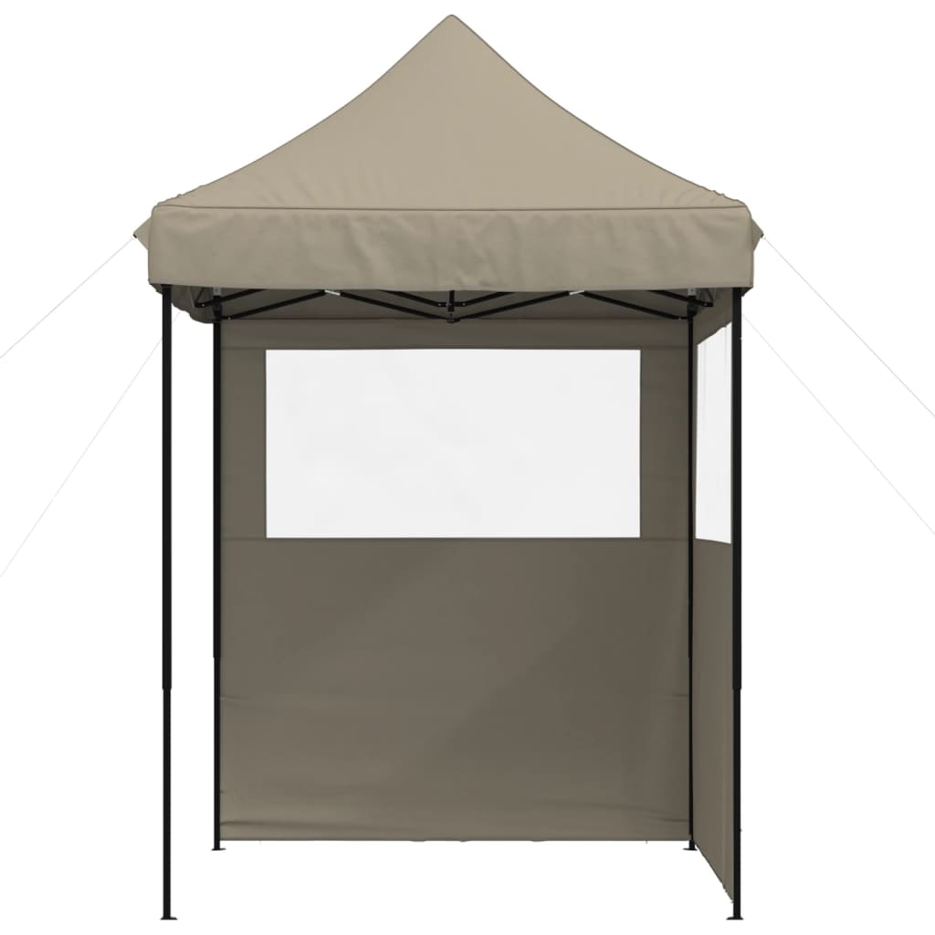 Tendone per Feste Pieghevole Pop-Up con 2 Pareti Tortora | homemem39
