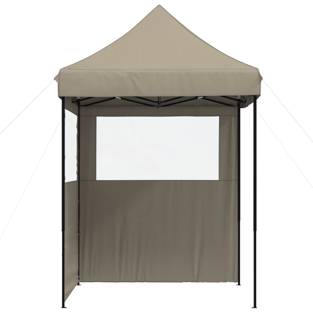 Tendone per Feste Pieghevole Pop-Up con 2 Pareti Tortora | homemem39