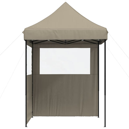 Tendone per Feste Pieghevole Pop-Up con 2 Pareti Tortora | homemem39