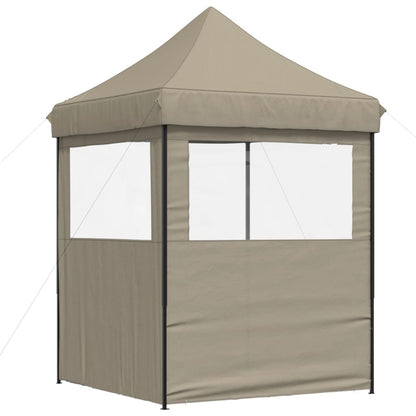 Tendone per Feste Pieghevole Pop-Up con 2 Pareti Tortora | homemem39