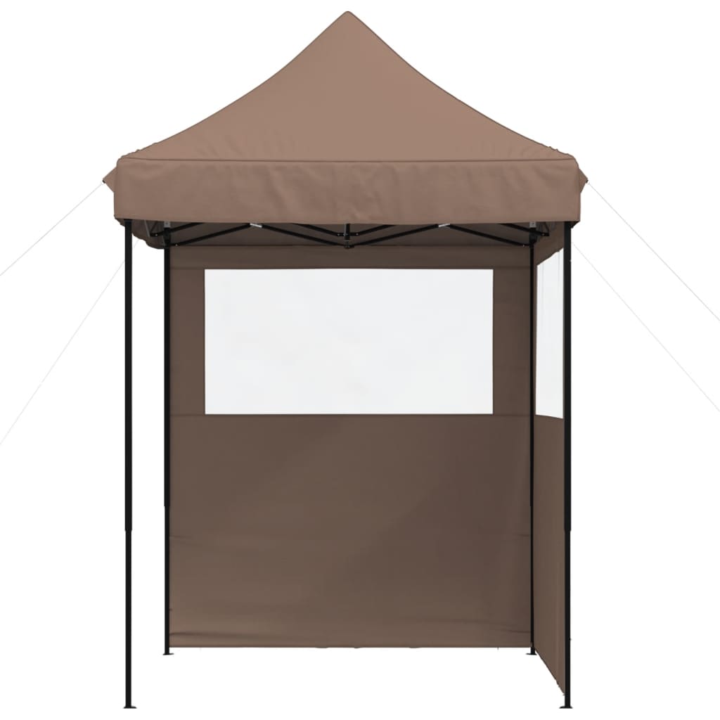 Tendone per Feste Pieghevole Pop-Up con 2 Pareti Marrone | homemem39