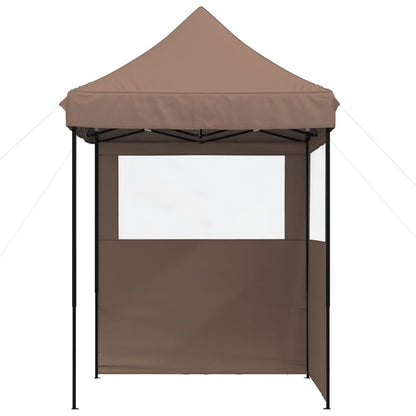 Tendone per Feste Pieghevole Pop-Up con 2 Pareti Marrone | homemem39