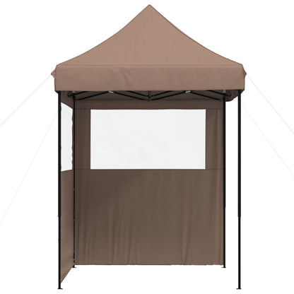 Tendone per Feste Pieghevole Pop-Up con 2 Pareti Marrone | homemem39