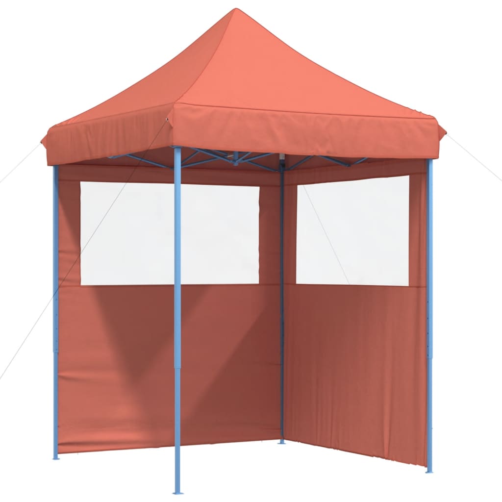 Tendone per Feste Pieghevole Pop-Up con 2 Pareti Terracotta | homemem39