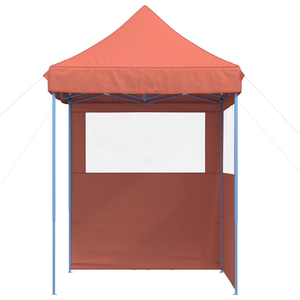 Tendone per Feste Pieghevole Pop-Up con 2 Pareti Terracotta | homemem39