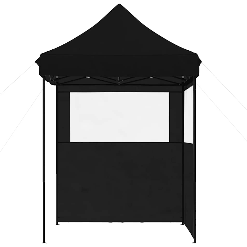 Tendone per Feste Pieghevole Pop-Up con 2 Pareti Nero | homemem39