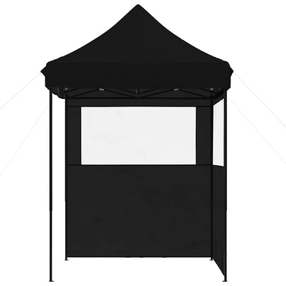 Tendone per Feste Pieghevole Pop-Up con 2 Pareti Nero | homemem39