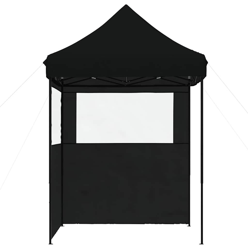 Tendone per Feste Pieghevole Pop-Up con 2 Pareti Nero | homemem39
