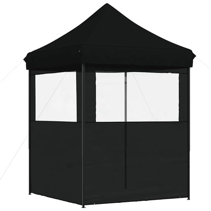 Tendone per Feste Pieghevole Pop-Up con 2 Pareti Nero | homemem39