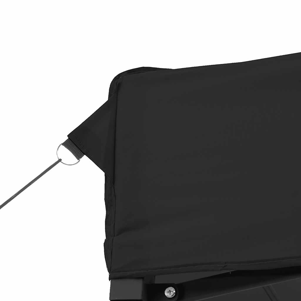 Tendone per Feste Pieghevole Pop-Up con 2 Pareti Nero | homemem39