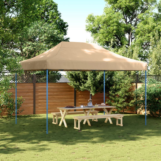 Tenda da Festa Pieghevole Pop-Up Beige 410x279x315 cm | homemem39