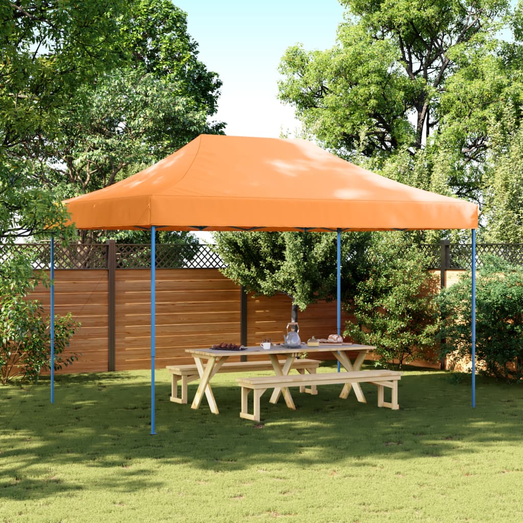 Tenda da Festa Pieghevole Pop-Up Arancione 410x279x315 cm - homemem39