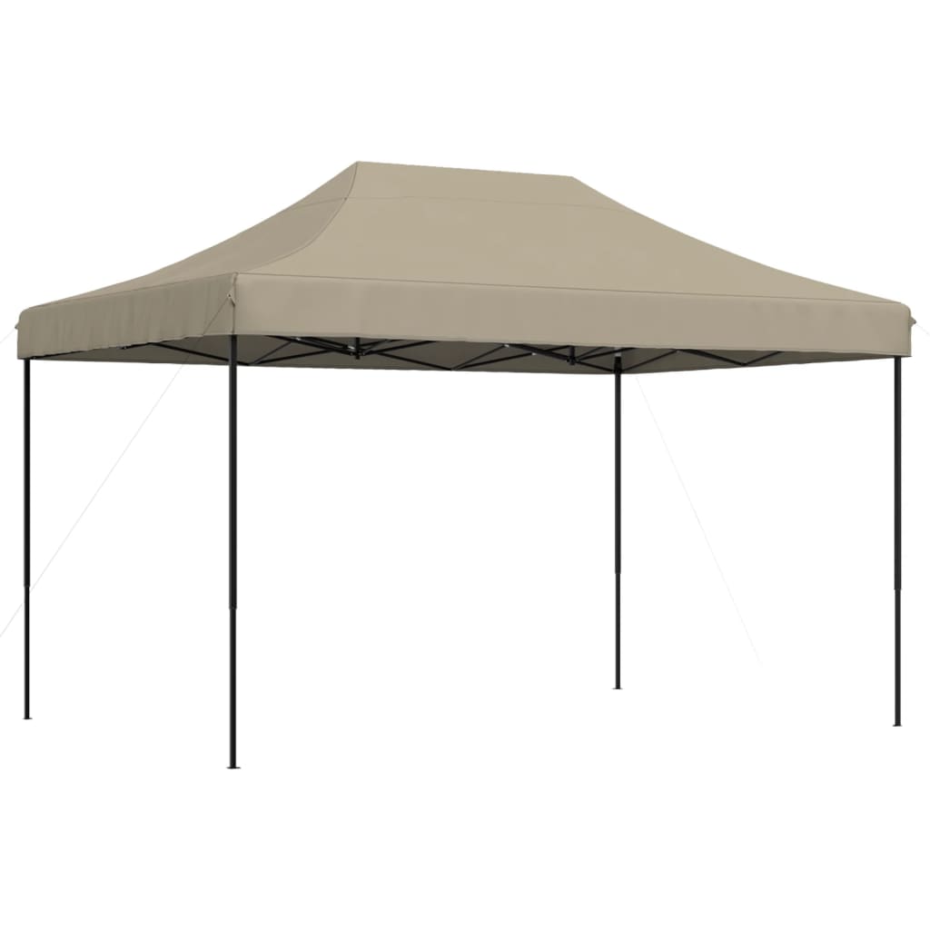 Tenda da Festa Pieghevole Pop-Up Tortora 410x279x315 cm - homemem39