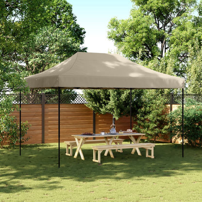 Tenda da Festa Pieghevole Pop-Up Tortora 410x279x315 cm - homemem39