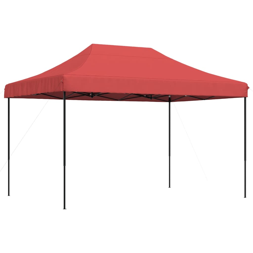Tenda da Festa Pieghevole Pop-Up Bordò 410x279x315 cm - homemem39