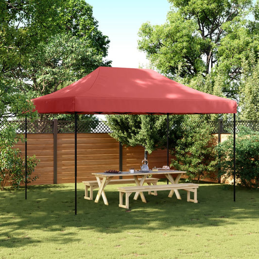Tenda da Festa Pieghevole Pop-Up Bordò 410x279x315 cm | homemem39