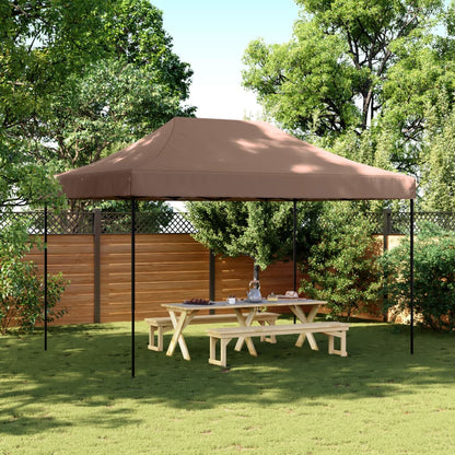 Tenda da Festa Pieghevole Pop-Up Marrone 410x279x315 cm - homemem39