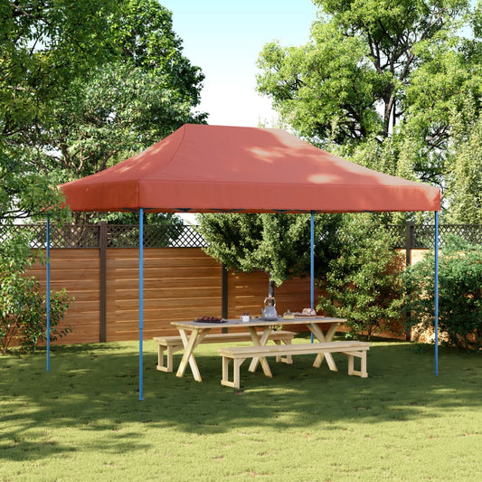 Tenda da Festa Pieghevole Pop-Up Terracotta 410x279x315 cm - homemem39