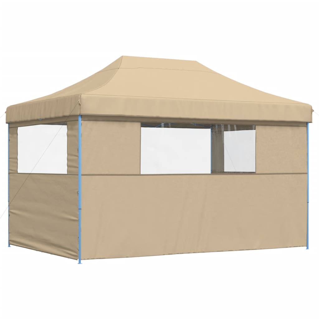 Tendone per Feste Pieghevole Pop-Up con 3 Pareti Beige - homemem39