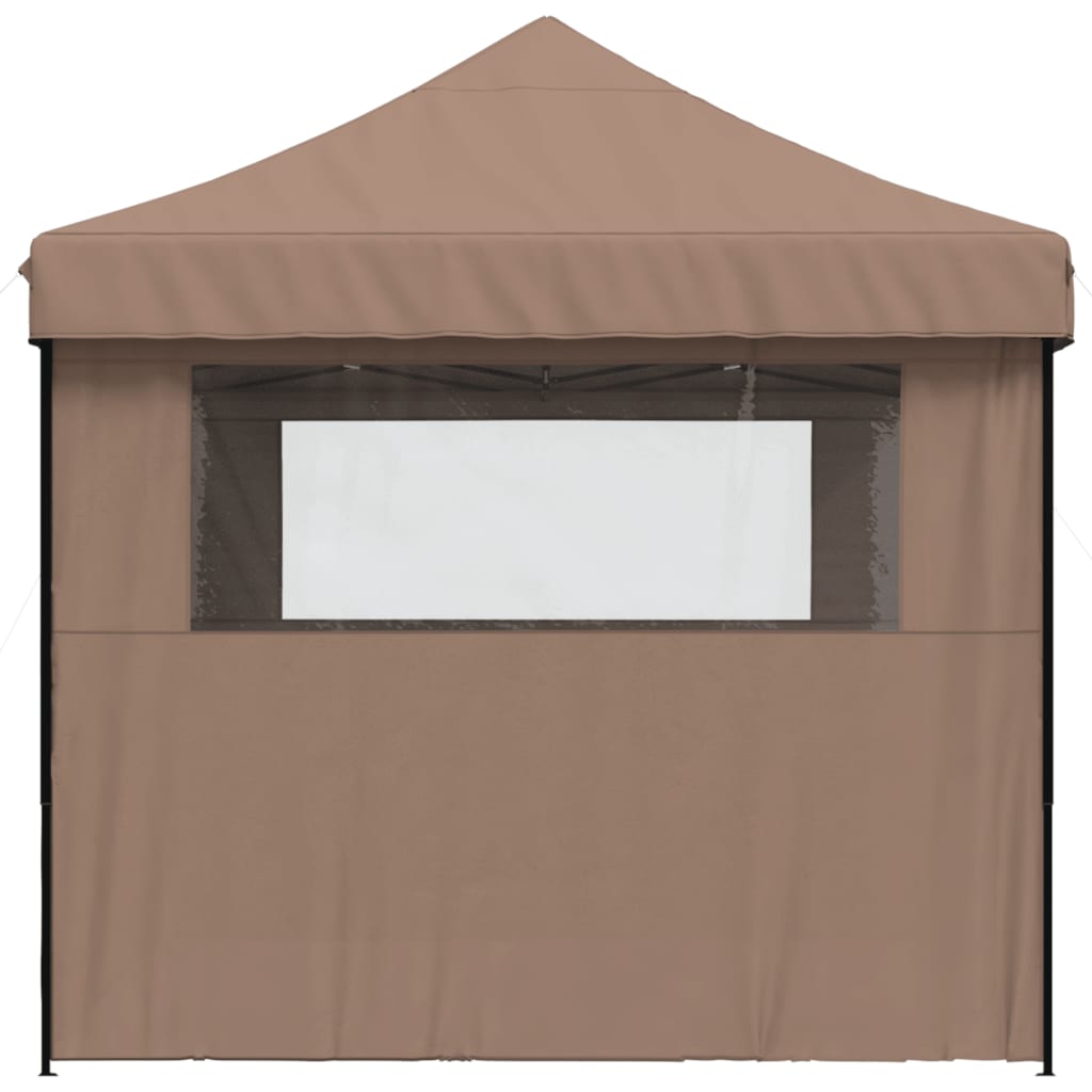 Tendone per Feste Pieghevole Pop-Up con 3 Pareti Marrone | homemem39