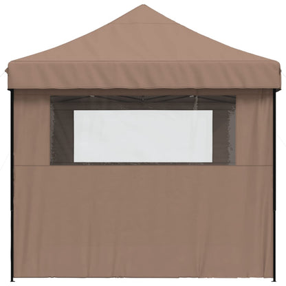Tendone per Feste Pieghevole Pop-Up con 3 Pareti Marrone | homemem39