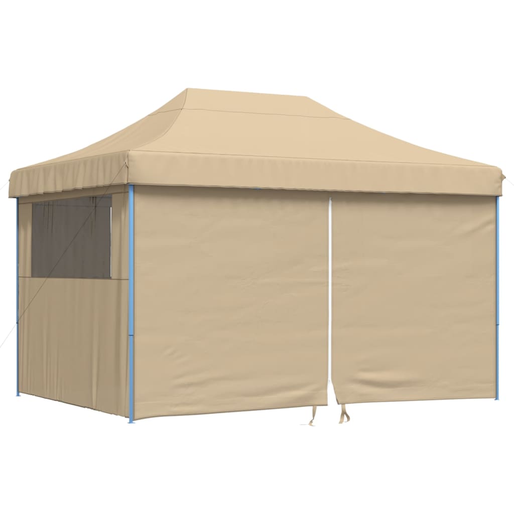 Tendone per Feste Pieghevole Pop-Up con 4 Pareti Beige - homemem39