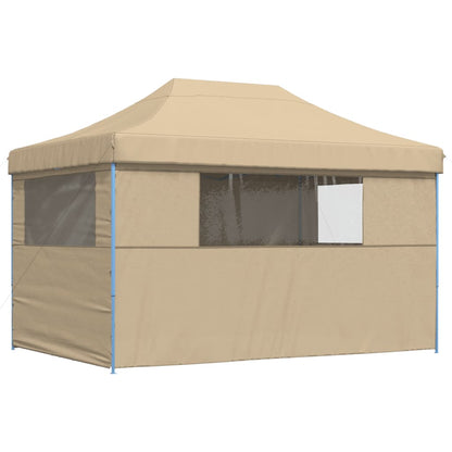 Tendone per Feste Pieghevole Pop-Up con 4 Pareti Beige - homemem39