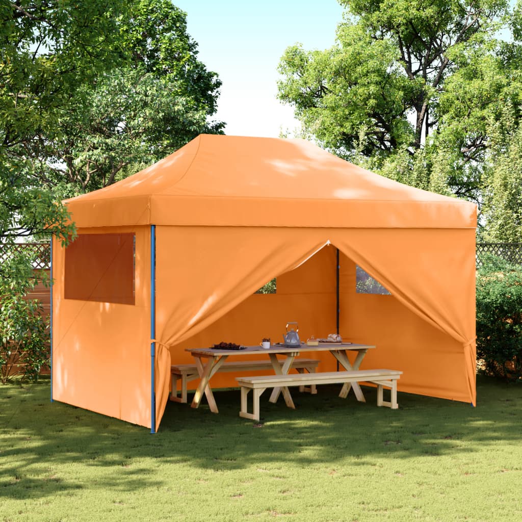 Tendone per Feste Pieghevole Pop-Up con 4 Pareti Arancione | homemem39