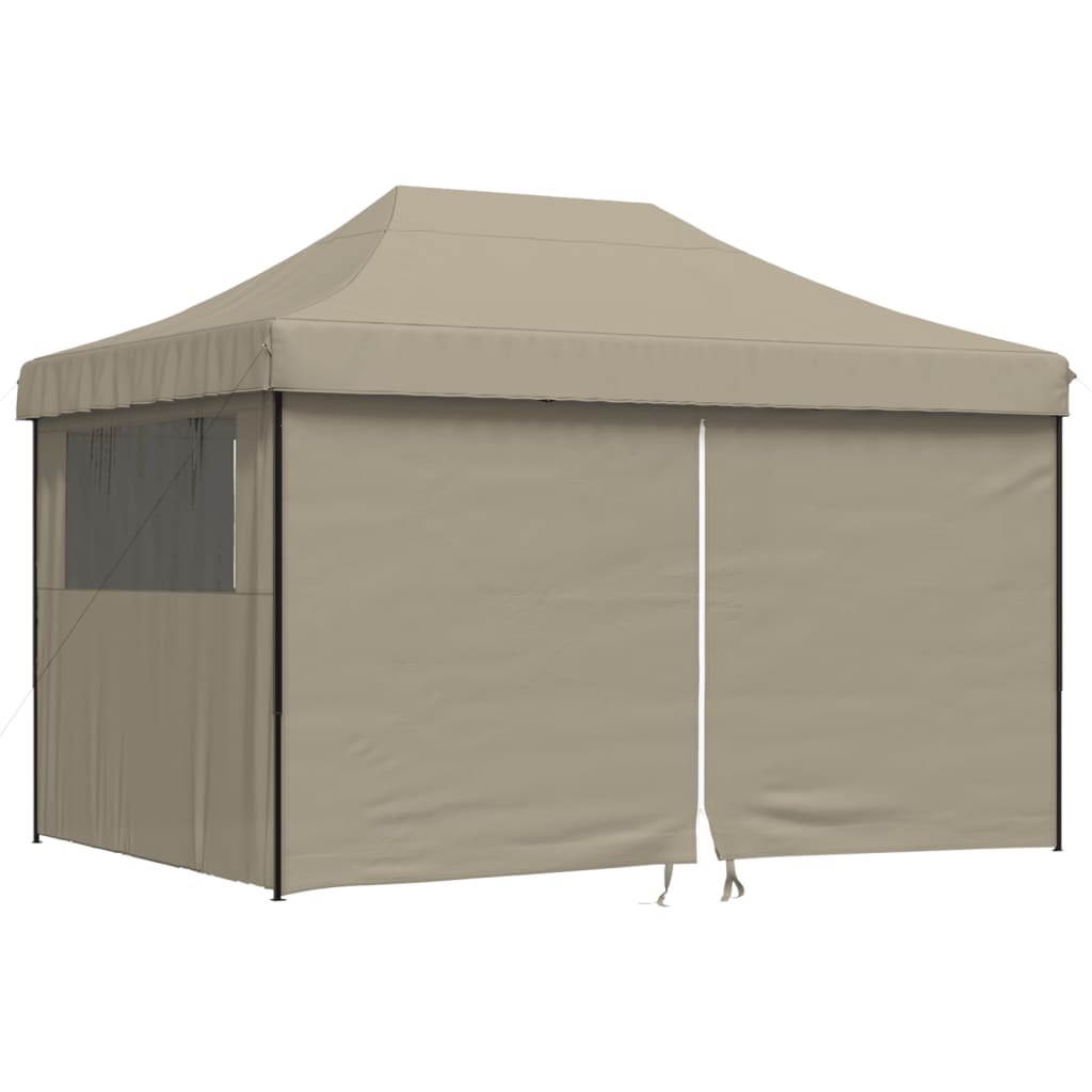 Tendone per Feste Pieghevole Pop-Up con 4 Pareti Tortora | homemem39