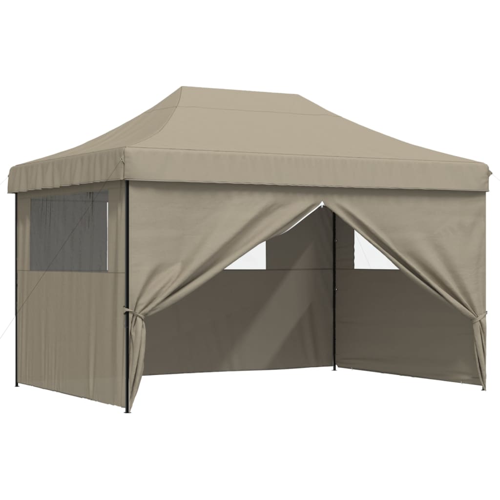 Tendone per Feste Pieghevole Pop-Up con 4 Pareti Tortora | homemem39