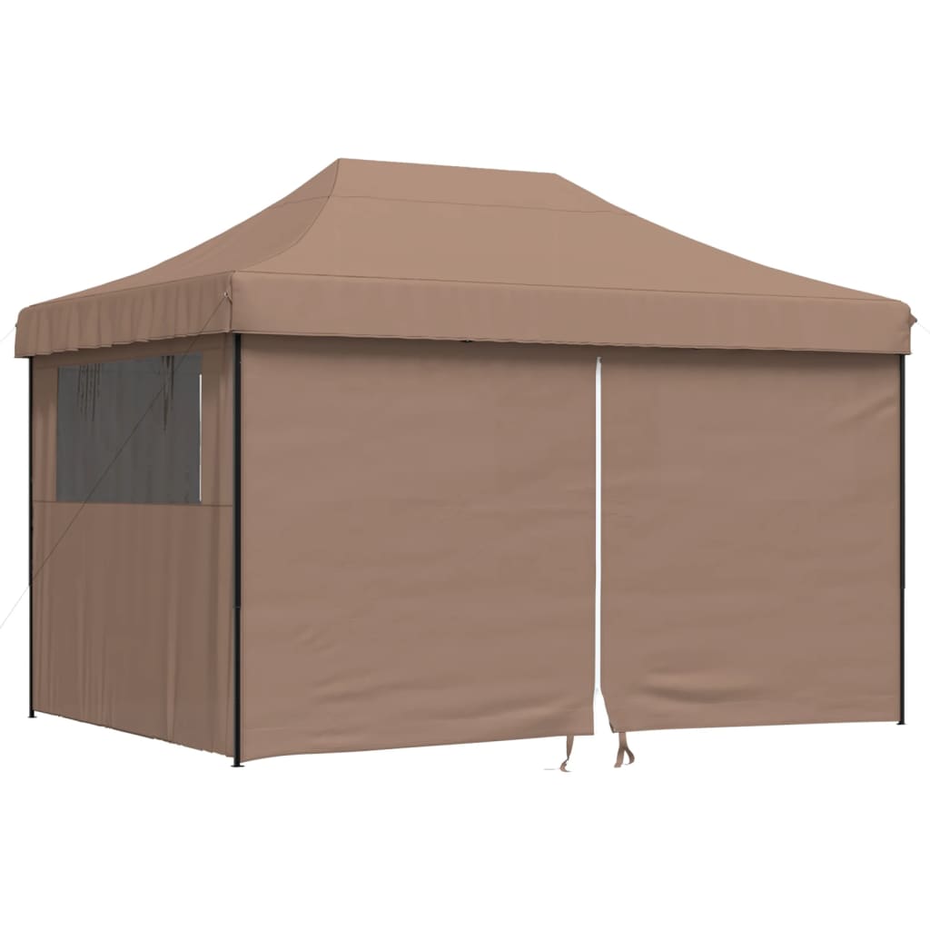 Tendone per Feste Pieghevole Pop-Up con 4 Pareti Marrone | homemem39