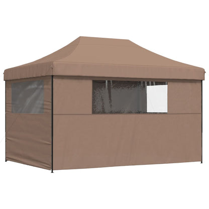 Tendone per Feste Pieghevole Pop-Up con 4 Pareti Marrone | homemem39