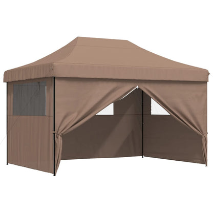 Tendone per Feste Pieghevole Pop-Up con 4 Pareti Marrone | homemem39