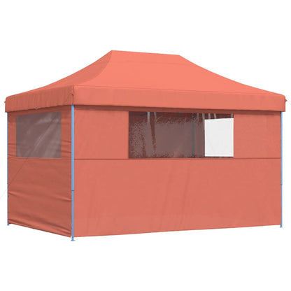 Tendone per Feste Pieghevole Pop-Up con 4 Pareti Terracotta - homemem39