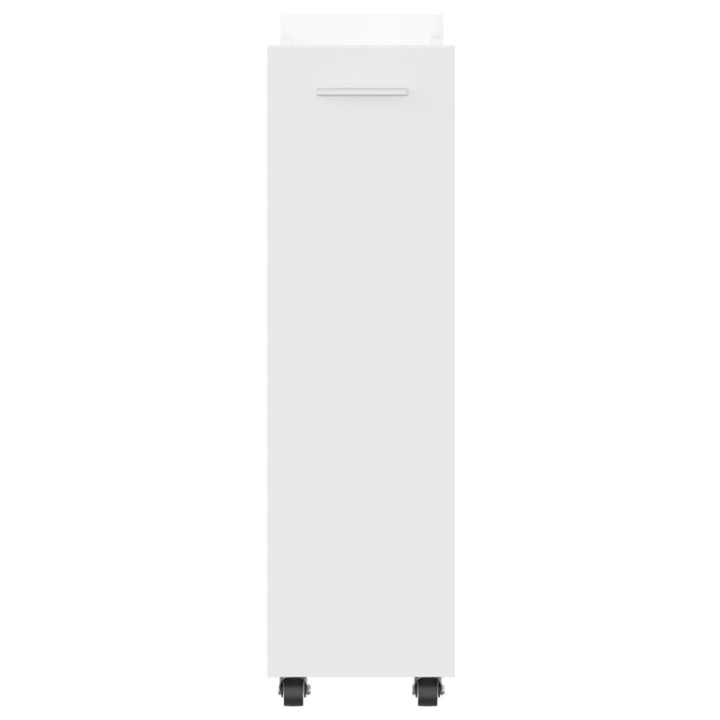 Mobile con Ruote Bianco 60x22x79 cm in Legno Multistrato