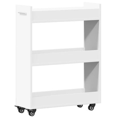 Mobile con Ruote Bianco 60x22x79 cm in Legno Multistrato | homemem39
