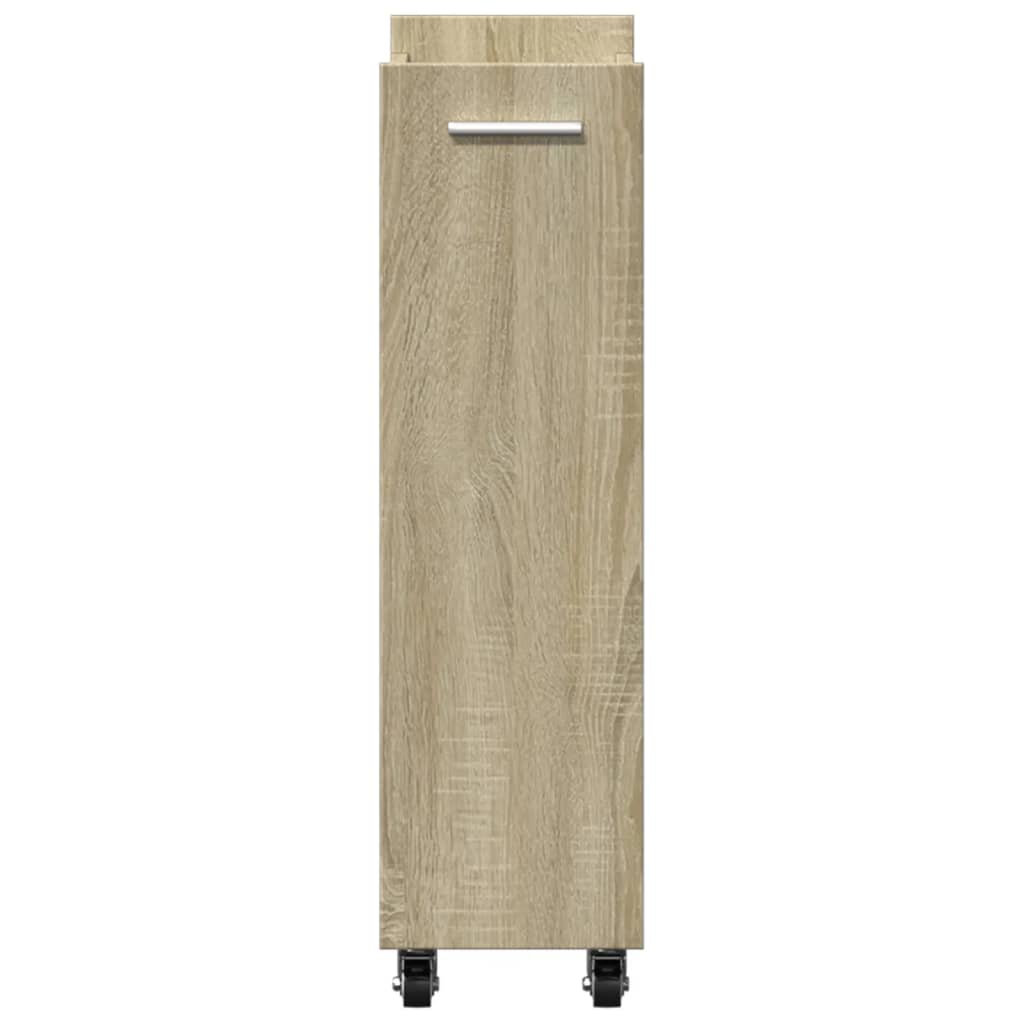 Mobile con Ruote Rovere Sonoma 60x22x79 cm in Legno Multistrato | homemem39