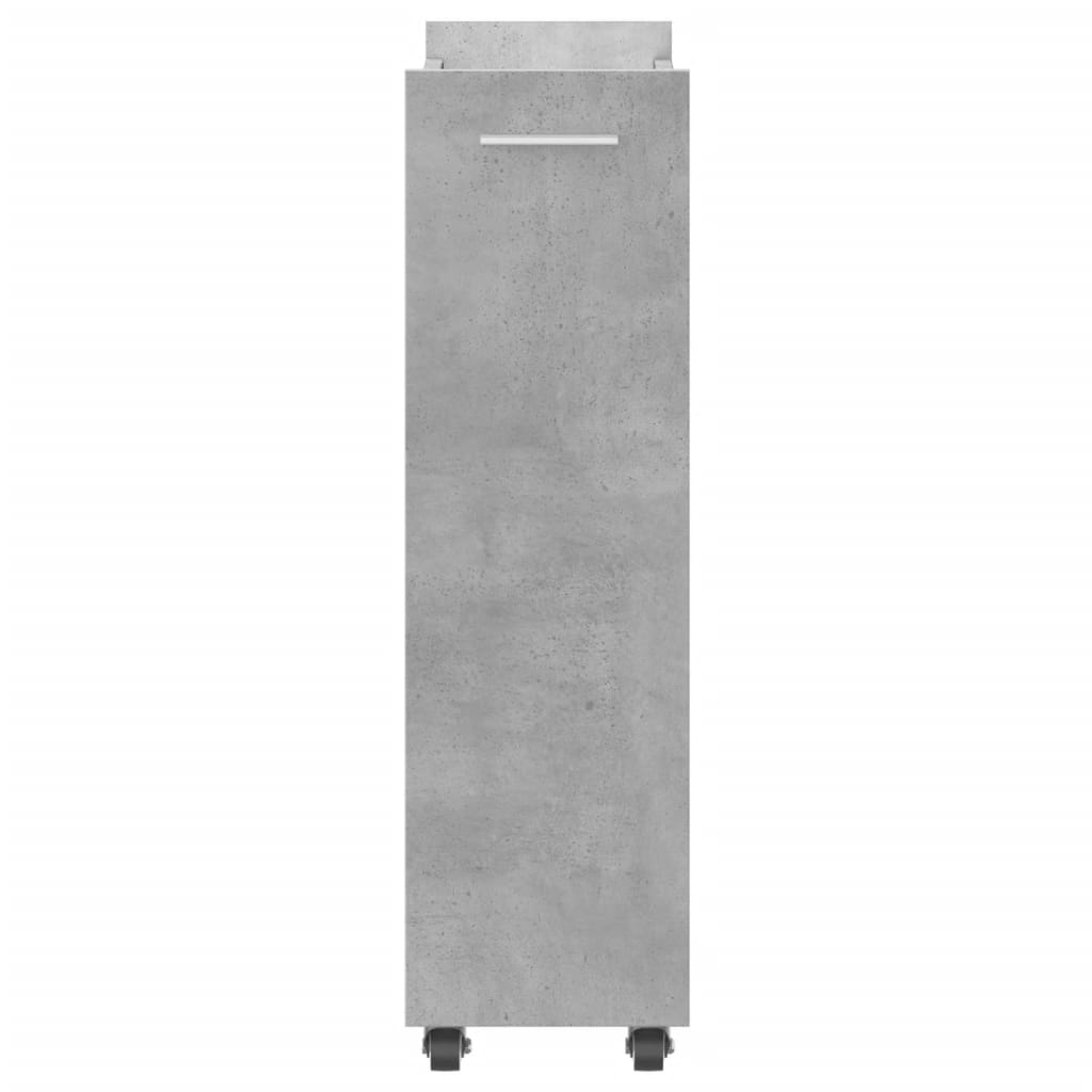 Mobile con Ruote Grigio Cemento 60x22x79cm in Legno Multistrato | homemem39