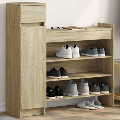 Scarpiera Rovere Sonoma 100,5x28x100 cm in Legno Multistrato - homemem39