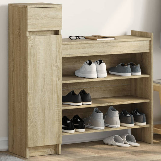 Scarpiera Rovere Sonoma 100,5x28x100 cm in Legno Multistrato - homemem39