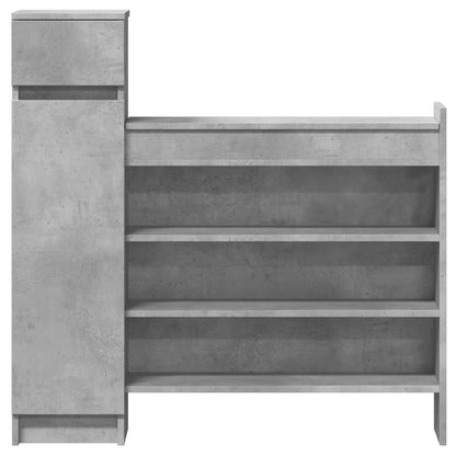 Scarpiera Grigio Cemento 100,5x28x100 cm in Legno Multistrato - homemem39