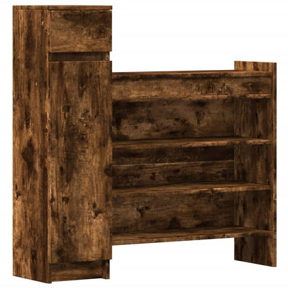 Scarpiera Rovere Fumo 100,5x28x100 cm in Legno Multistrato - homemem39
