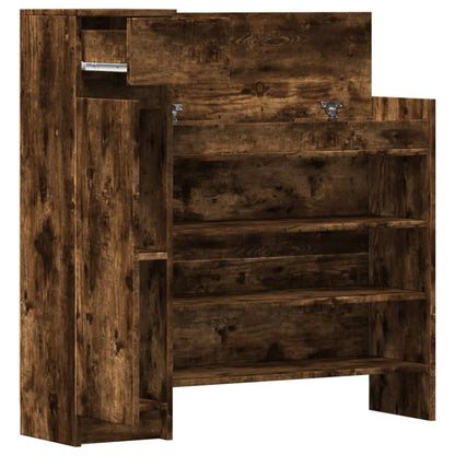 Scarpiera Rovere Fumo 100,5x28x100 cm in Legno Multistrato - homemem39
