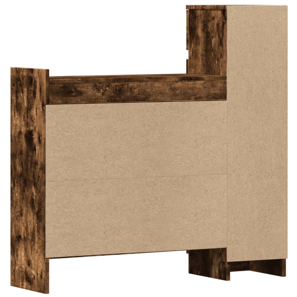 Scarpiera Rovere Fumo 100,5x28x100 cm in Legno Multistrato - homemem39