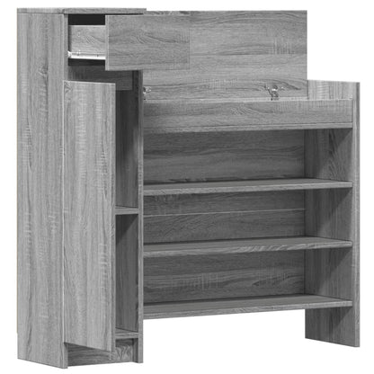 Scarpiera Grigio Sonoma 100,5x28x100 cm in Legno Multistrato - homemem39